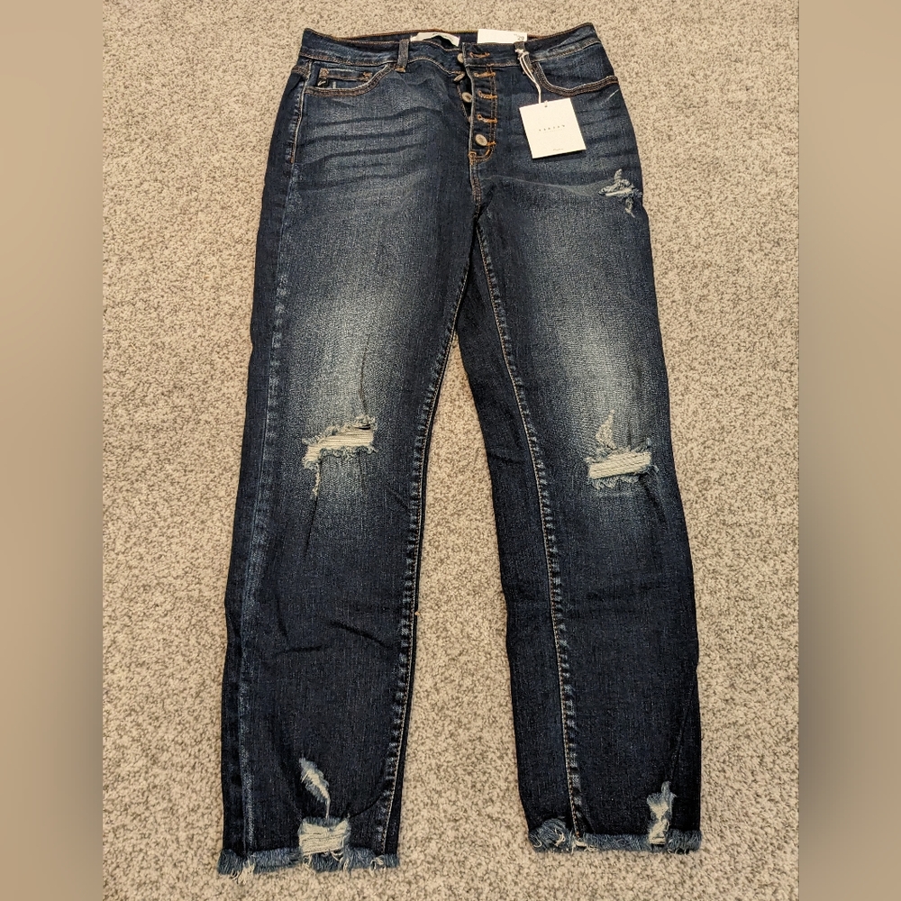 KanCan high rise ankle skinny dark wash size 29 NWT